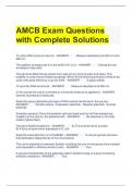 AMCB Exam Questions with Complete Solutions 