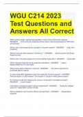 WGU C214 2023 Test Questions and Answers All Correct 