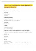 Chemistry Straighterline Study Guide With Complete Solution