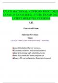 RN ATI MATERNAL NEWBORN PROCTORED EXAM (36 EXAM SETS), ATI RN EXAMS 2023, LATEST MULTIPLE VERSIONS