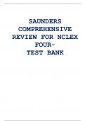 SAUNDERS COMPREHENSIVE REVIEW FOR NCLEX FOUR- TEST BANK