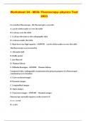 Worksheet 24 - MCQ- Fluoroscopy- physics Test 2023