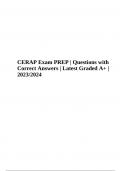 CERAP Exam PREP | Questions with Correct Answers | Latest Graded A+ | 2023/2024