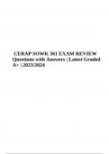 CERAP SOWK 361 EXAM REVIEW Questions with Answers | Latest Graded A+ | 2023/2024