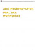 Nclex (206) ABG INTERPRETATION PRACTICE WORKSHEET