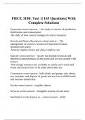 FHCE 3100: Test 1| 165 Questions| With Complete Solutions