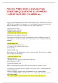 NR 511 / NR511 FINAL EXAM 2 with VERIFIED QUESTIONS & ANSWERS LATEST 2022-2023 GRADED A++