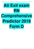 Ati Exit exam RN Comprehensive Predictor 2019 Form D