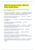 MSN 570 Advance Patho - Midterm Exam (Study Guide)