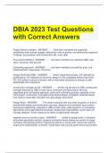 DBIA 2023 Test Questions with Correct Answers 