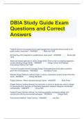 DBIA Study Guide Exam Questions and Correct Answers 