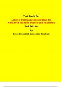 Test Bank - Lehne's Pharmacotherapeutics for Advanced Practice Nurses and Physician  2nd Edition By Laura Rosenthal, Jacqueline Burchum | Chapter 1 – 92, Latest Edition|