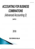 Accounting for Business Combinations Chapter 1