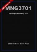 MNG3701 Updated Exam Pack (2024) Oct/Nov - Strategic Planning IIIA [A+]