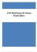 ATI Med Surg GI/ Neuro Exam Q&A