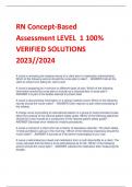 RN Concept-Based  Assessment LEVEL 1 100%  VERIFIED SOLUTIONS  2023//2024