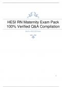 HESI RN Maternity Exam Pack 100% Verified Q&A Compilation |Best for latest Exam