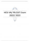 HESI VN/ PN EXIT Exam 100% Verified