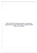 MGT 435 Week 5 Final Paper: Kotter’s Approach to Organizational Change within AT&T, Complete Solution Guide, Latest 2019/20.