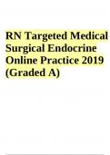 RN Targeted Medical Surgical Endocrine Online Practice 2019 (Graded A)