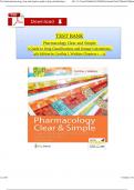 TEST BANK - Watkins, Pharmacology Clear and Simple A Guide to Drug Classifications and Dosage Calculations 4th Edition All Chapters 1 - 21, Verified Newest Version