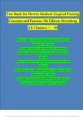 Dewit's Medical Surgical Nursing Concepts and Practice 5th Edition By Holly K. Stromberg TEST BANK |Complete Chapter 1 - 49 | 100 % Verified