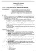 Class notes NCM 102  Nurse as Educator