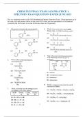 CHEM 2312 FINAL EXAM ACS PRACTICE 1 SPECIMEN EXAM QUESTION PAPER JUNE 2023