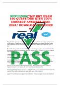  NEW!!!(NGN)TMC RRT EXAM 160 QUESTIONS WITH 100% CORRECT ANSWERS 2023-2024/ DOWNLOAD TO SCORE  A