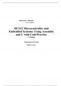 HCS12 Microcontrollers and Embedded Systems 1st Edition By Ali Mazidi, Danny Causey, Janice Mazidi (Instructor Manual)