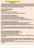 EMT Final Exam Study Guide Questions 1. After stocking the ambulance this morning, you and your partner go out for breakfast. While entering the restaurant, you see an older gentleman clutch his chest and collapse to the floor. When you get to him, he has