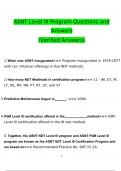 ASNT Level III Program Questions Verified With 100% Correct Answers