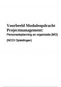 Voorbeeld Moduleopdracht Projectmanagement: Personeelsplanning en organisatie [MO] 