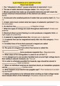 Electronics ETA Certification Practice Exam 1. The "triboelectric effect" causes what kind of electricity?: Static 2. The law of static electrical charges states:: like charges repel 3. Minute particles that make up all possible elements and still r