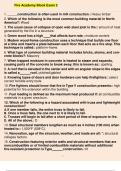 Fire Academy Block Exam 2 1. _____ construction is often used in mill construction.: Heavy timber 2. Which of the following is the most common building material in North America?: Wood 3. The usual cause of collapse of open web steel joist is the:: amount