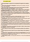 Fire academy quiz 1 1. what percentage is required to be maintained throughout the academy: - 80% 2. what is the progression of discipline: Coaching and counseling, oral reprimand, written reprimand 3. How many written reprimands can the recruit receive b