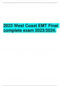 2023 West Coast EMT Final complete exam 2023/2024