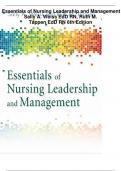 SEssentials of Nursing Leadership and Management Sally A. Weiss EdD RN, Ruth M. Tappen EdD RN 6th Edition