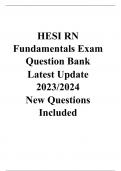 RN HESI Fundamentals Exam Question Bank Latest Update 2023/2024 New Questions IncludedRN HESI Fundamentals Exam Question Bank Latest Update 2023/2024 New Questions Included