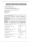 Complete Solution Manual Fundamentals of Electromagnetics with Engineering Applications 1st Edition Wentworth Questions & Answers with rationales (Chapter 1-10)