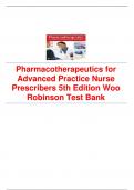 Test Bank for Pharmacotherapeutics for Advanced Practice Nurse Prescribers 5th Edition update by  Woo Robinson .pdf