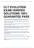 CLT EVOLUTION  EXAM VERIFIED  SOLUTIONS 100%  GUARANTEE PASS