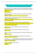 PHYSICAL SECURITY-- (SPED), Physical Security Certification (PSC), DCSA SPeD: Physical Security Certification (PSC) Exam Q&A.