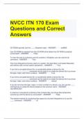 NVCC ITN 170 Exam Questions and Correct Answers 