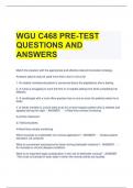 WGU C468 PRE-TEST QUESTIONS AND ANSWERS 