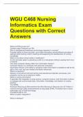 Bundle For WGU C468 Exam Questions and Answers All Correct