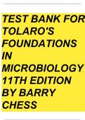 Test bank for Talaro’s Foundations in Microbiology 11th Edition By Barry Chess