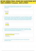 NR 602 /NR602 FINAL EXAM 2023 QUESTIONS WITH 100% CORRECT Answers 2023 LATEST