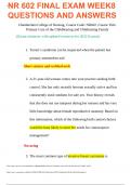 NR602 Final Exam New-2023 / NR 602 Final Exam / NR602 Week 8 Final Exam / NR 602 Week 8 Final Exam: Chamberlain College of Nursing |100% Correct Q & A