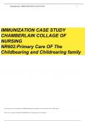 NR 602 Week 3 Immunization Case Study Assignment (Multiple Versions)